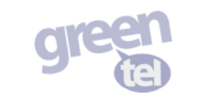 Greentel logo gery blue Forside